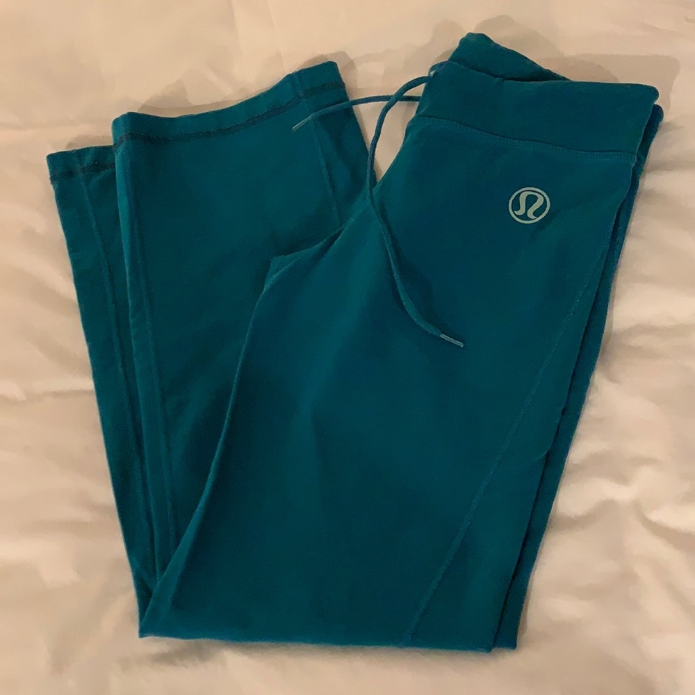 Lululemon Wide Leg Turquoise Lounge Pants